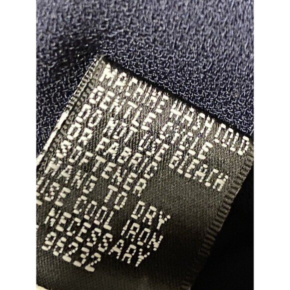 Debra Michaels Dress 14P Petites Career Navy Crepe Tailored Lightweight Zip Back - Picture 7 of 10